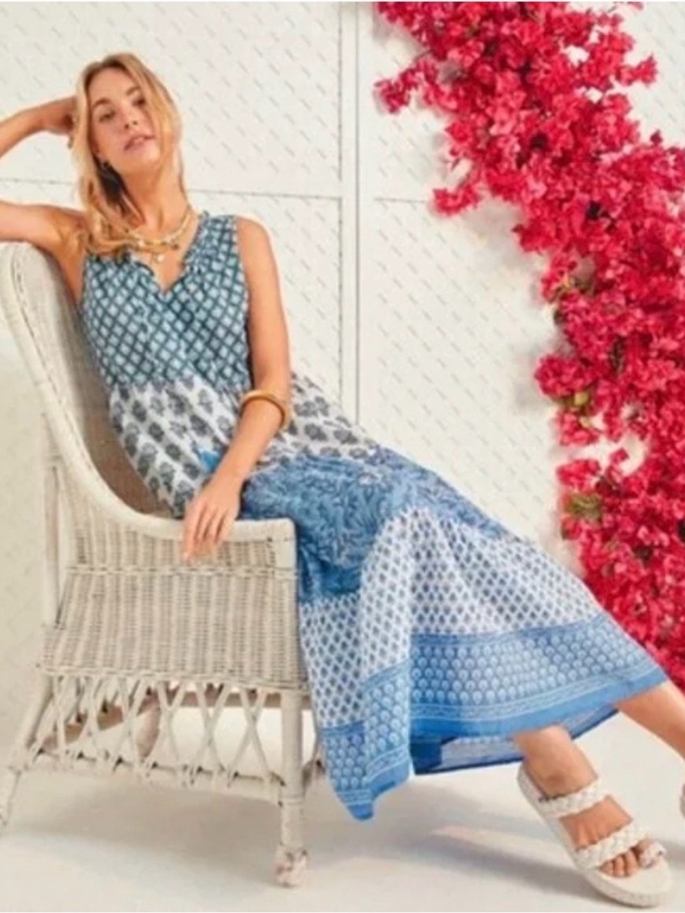 TuckerNuck Paloma Tired Mixed Floral Print Swing Dress - Picture 9 of 9
